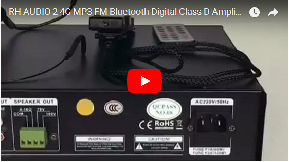 RH AUDIO 2 เครื่องขยายเสียงดิจิตอล Class D จำนวน 4G MP3 FM Bluetooth