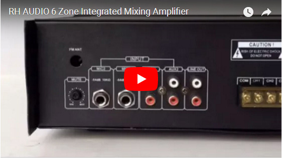 แอมพลิไฟเออร์ Integrated Mixing RH AUDIO 6 Zone